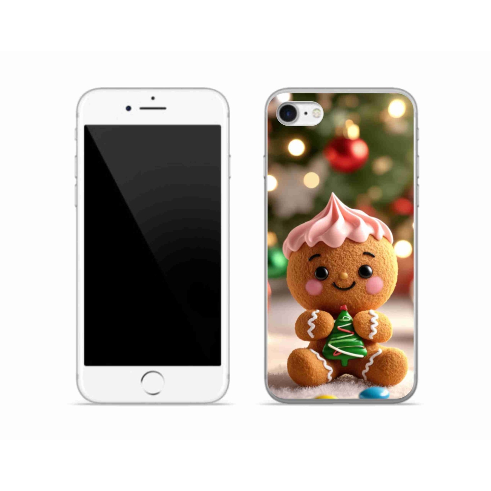 Gelový kryt mmCase na iPhone SE (2022) - perníček