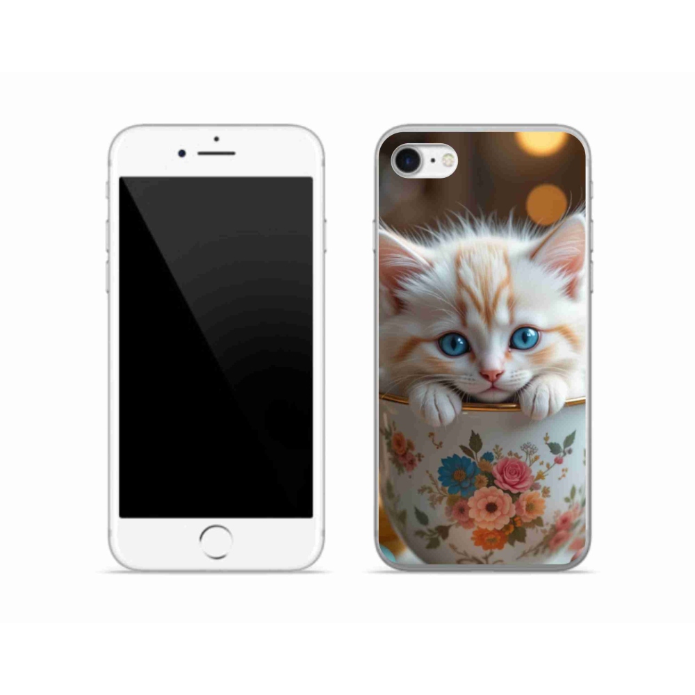 Gelový kryt mmCase na iPhone SE (2022) - roztomilé kotě 6