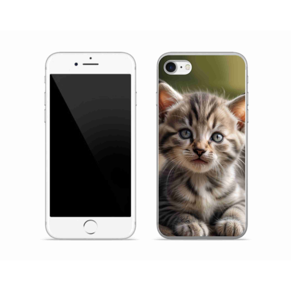 Gelový kryt mmCase na iPhone SE (2022) - roztomilé kotě 9
