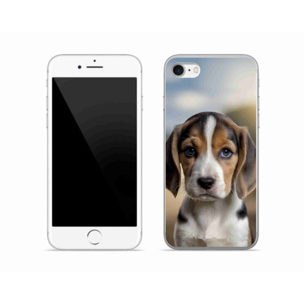 Gelový kryt mmCase na iPhone SE (2022) - roztomilý bígl