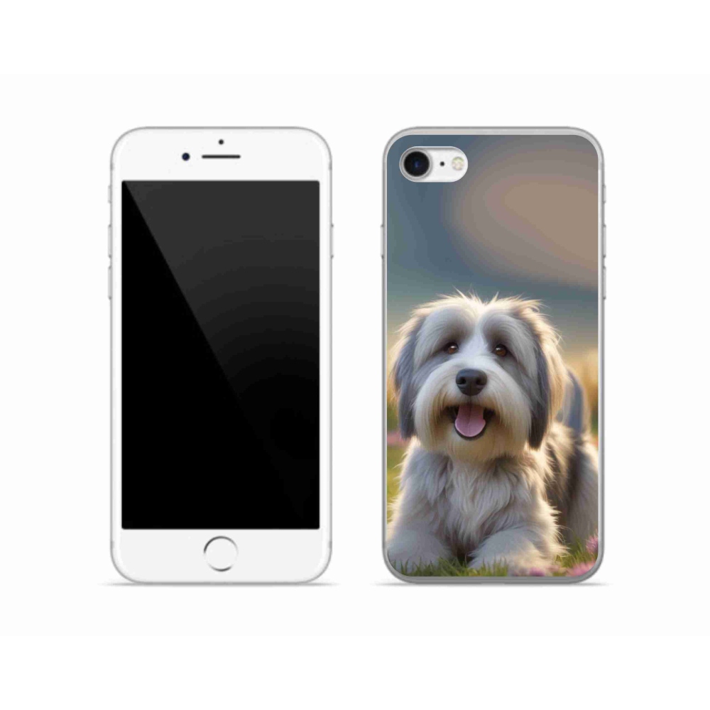 Gelový kryt mmCase na iPhone SE (2022) - roztomilý havanský psík
