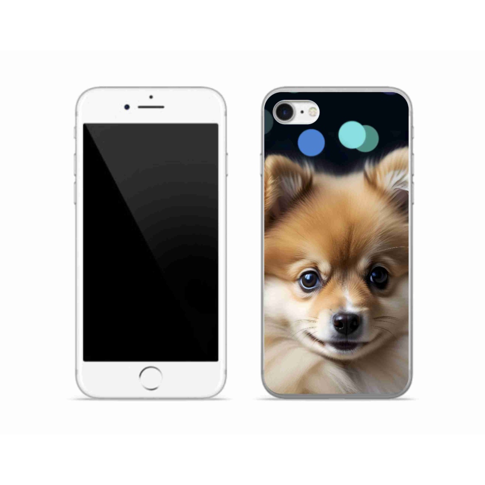Gelový kryt mmCase na iPhone SE (2022) - roztomilý pomeranian