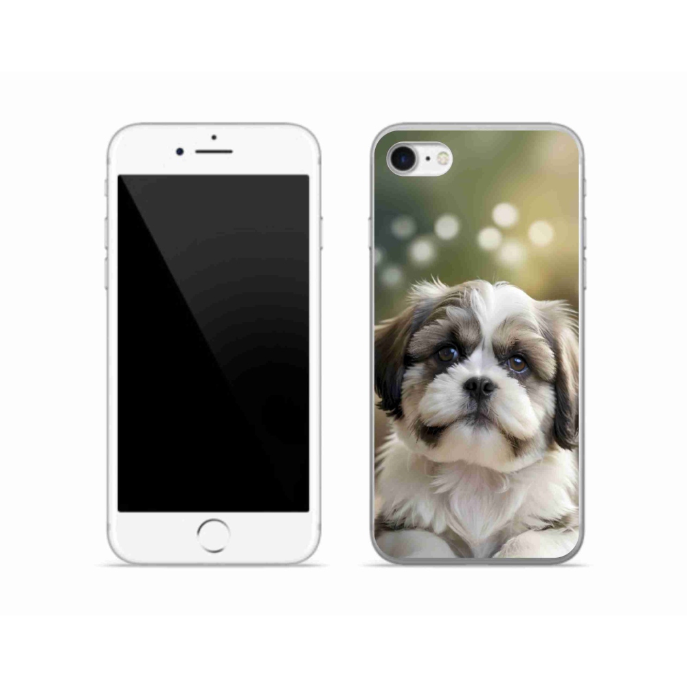 Gelový kryt mmCase na iPhone SE (2022) - roztomilý shih-tzu