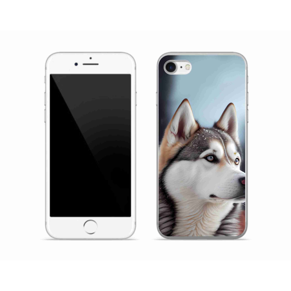 Gelový kryt mmCase na iPhone SE (2022) - sibiřský husky