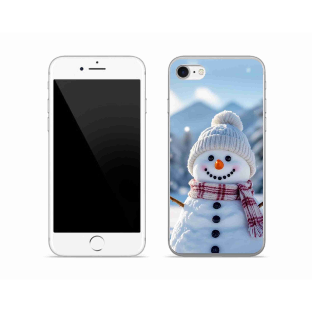 Gelový kryt mmCase na iPhone SE (2022) - sněhulák 3
