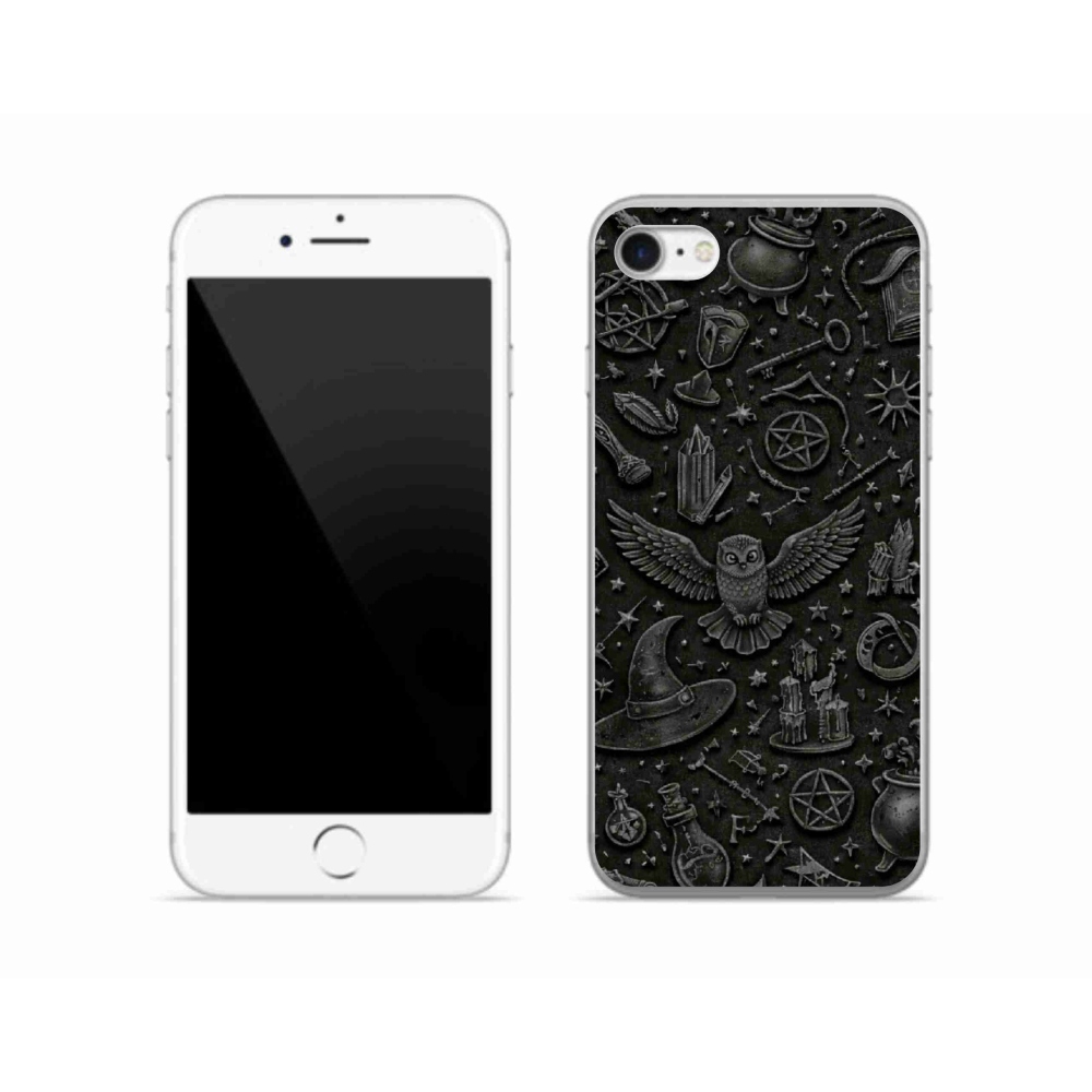 Gelový kryt mmCase na iPhone SE (2022) - tmavý magický svět