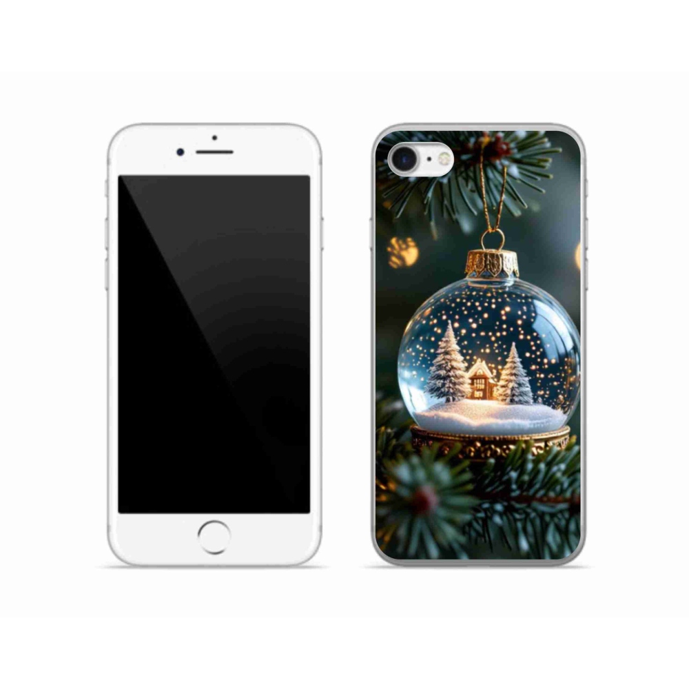 Gelový kryt mmCase na iPhone SE (2022) - vánoční koule 2