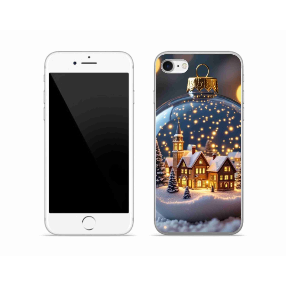 Gelový kryt mmCase na iPhone SE (2022) - vánoční koule 4