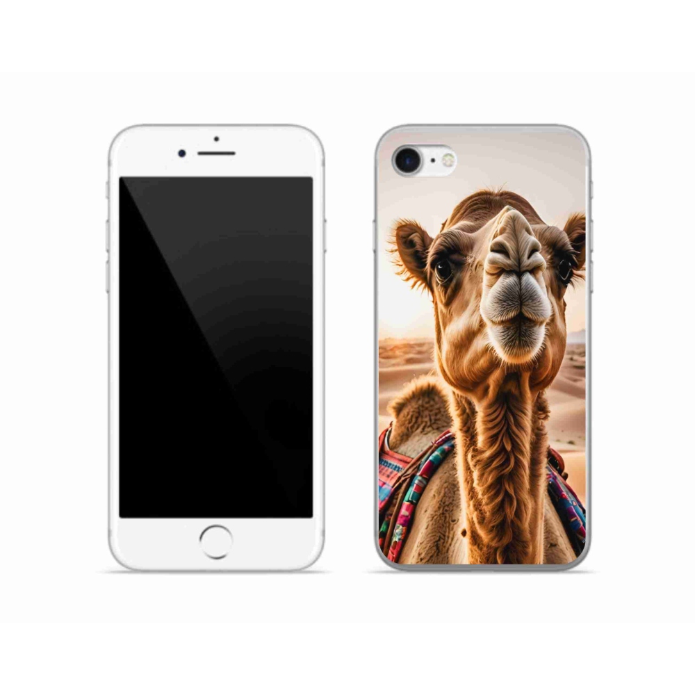 Gelový kryt mmCase na iPhone SE (2022) - velbloud