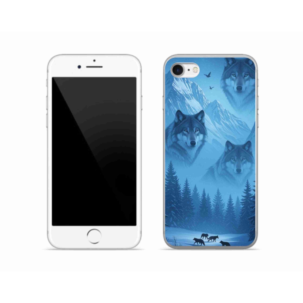 Gelový kryt mmCase na iPhone SE (2022) - vlčí smečka