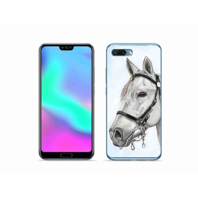 Gelový kryt mmCase na mobil Honor 10 - bílý kůň 1