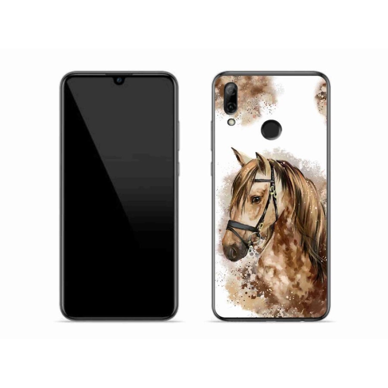 Gelový kryt mmCase na mobil Honor 10 Lite - hnědý kreslený kůň