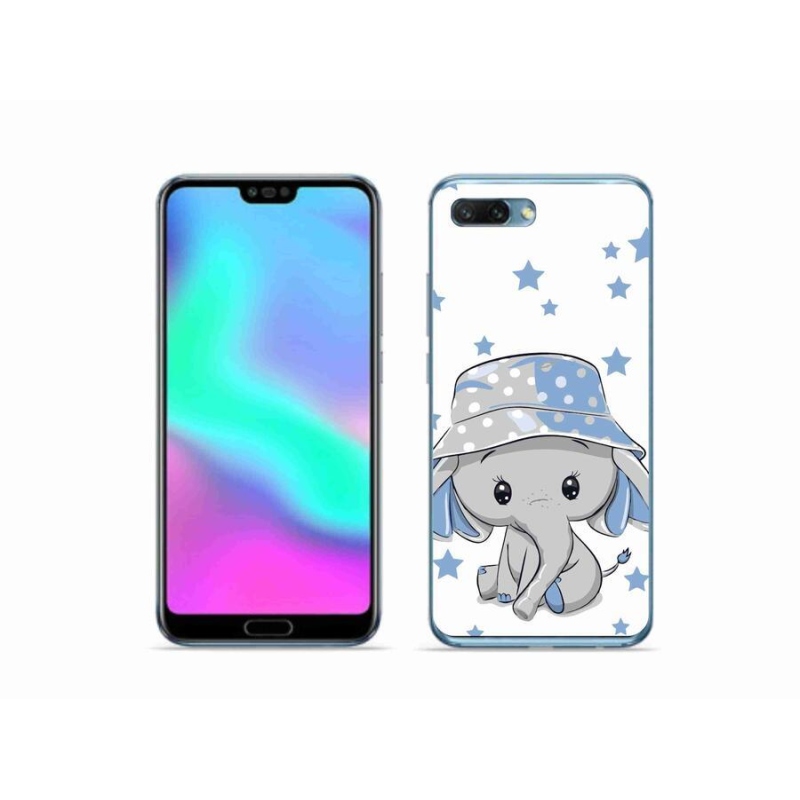 Gelový kryt mmCase na mobil Honor 10 - modrý slon