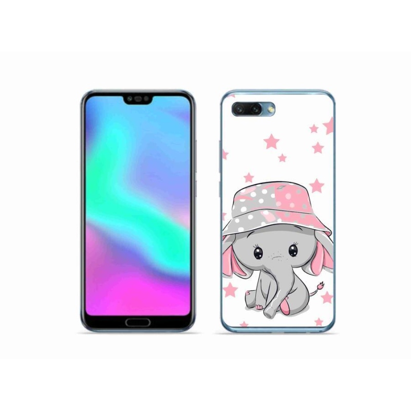 Gelový kryt mmCase na mobil Honor 10 - růžový slon