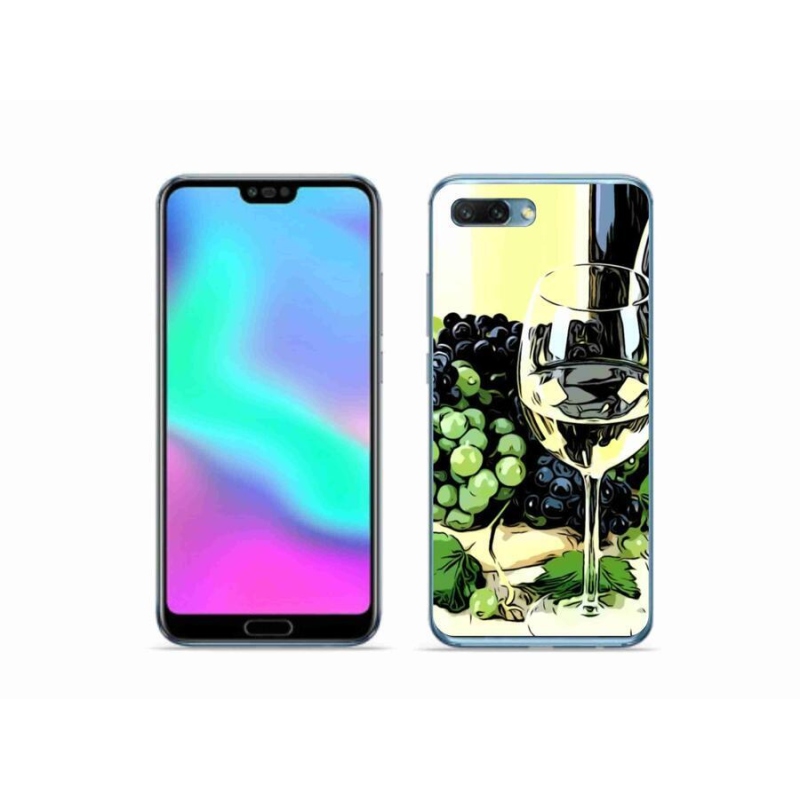 Gelový kryt mmCase na mobil Honor 10 - sklenka vína