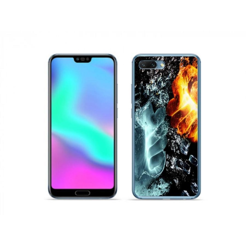 Gelový kryt mmCase na mobil Honor 10 - voda a oheň