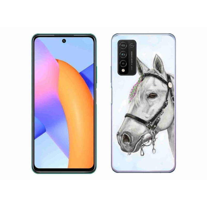 Gelový kryt mmCase na mobil Honor 10X Lite - bílý kůň 1