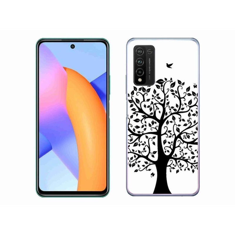 Gelový kryt mmCase na mobil Honor 10X Lite - černobílý strom