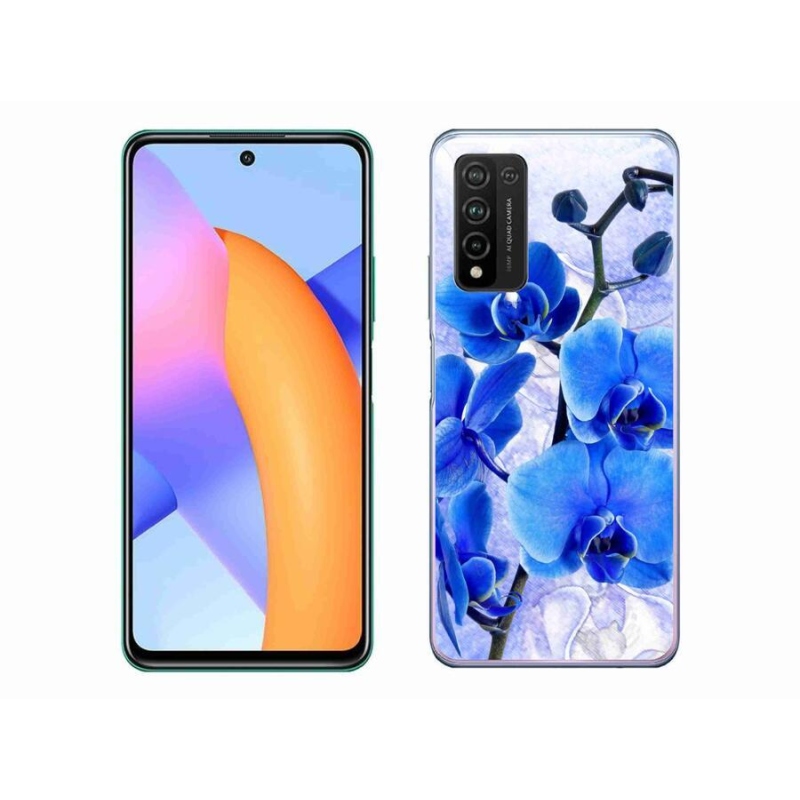 Gelový kryt mmCase na mobil Honor 10X Lite - modré květy