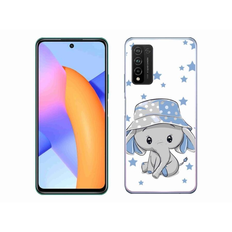 Gelový kryt mmCase na mobil Honor 10X Lite - modrý slon