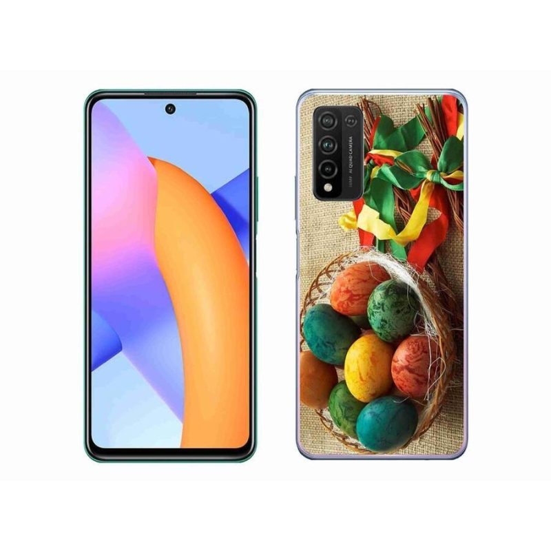 Gelový kryt mmCase na mobil Honor 10X Lite - pomlázky a vajíčka