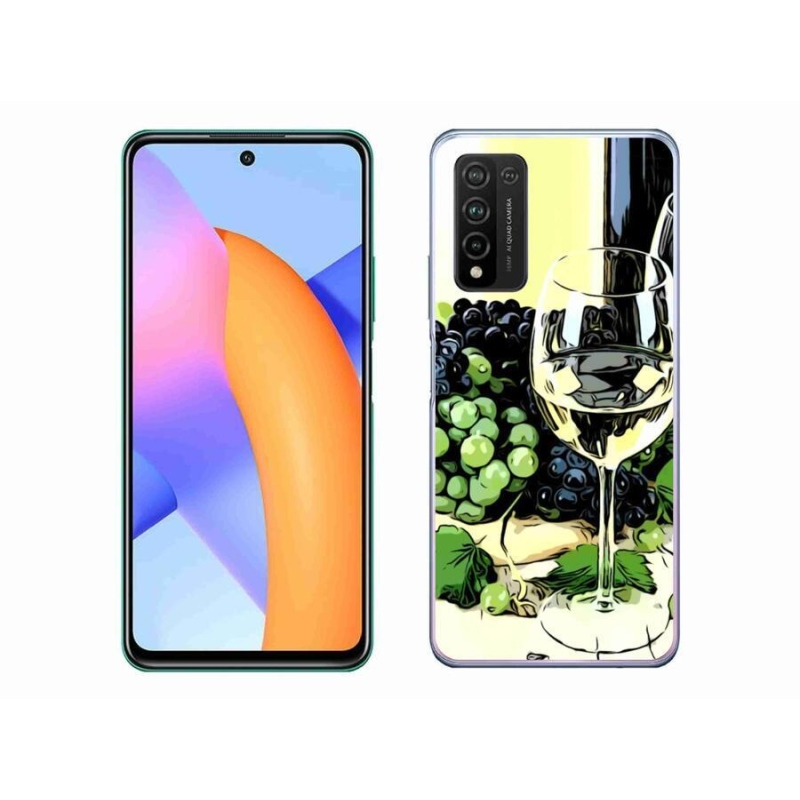 Gelový kryt mmCase na mobil Honor 10X Lite - sklenka vína