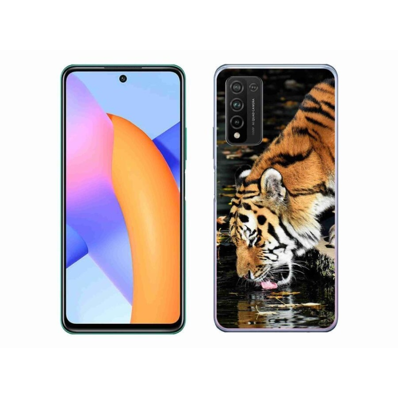 Gelový kryt mmCase na mobil Honor 10X Lite - žíznivý tygr