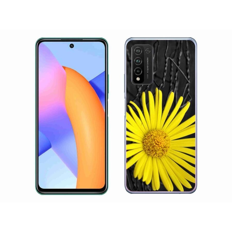Gelový kryt mmCase na mobil Honor 10X Lite - žlutá květina