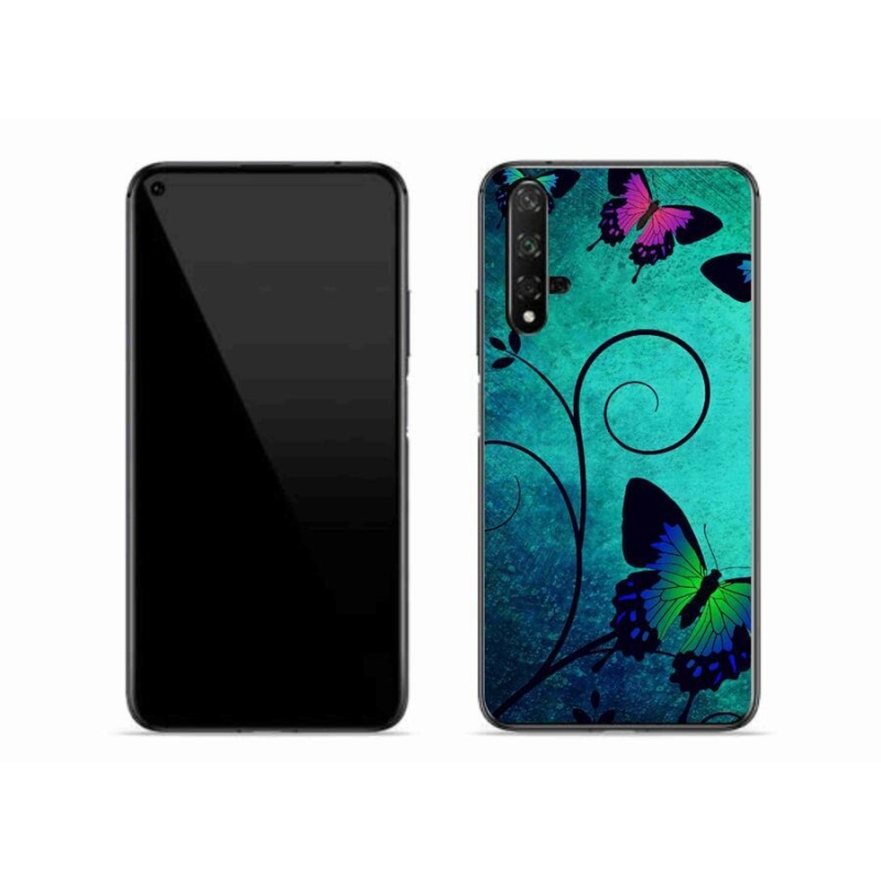 Gelový kryt mmCase na mobil Honor 20 - barevní motýli