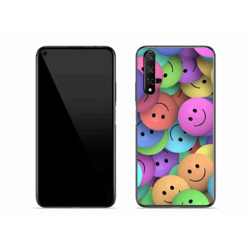 Gelový kryt mmCase na mobil Honor 20 - barevní smajlíci
