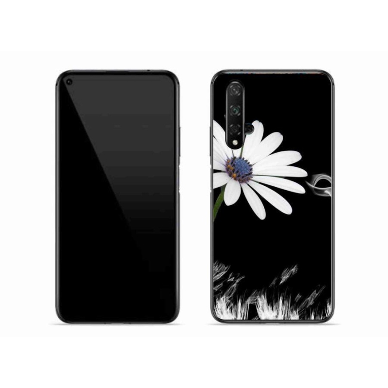 Gelový kryt mmCase na mobil Honor 20 - bílá květina