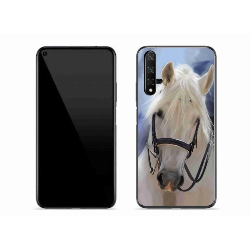 Gelový kryt mmCase na mobil Honor 20 - bílý kůň