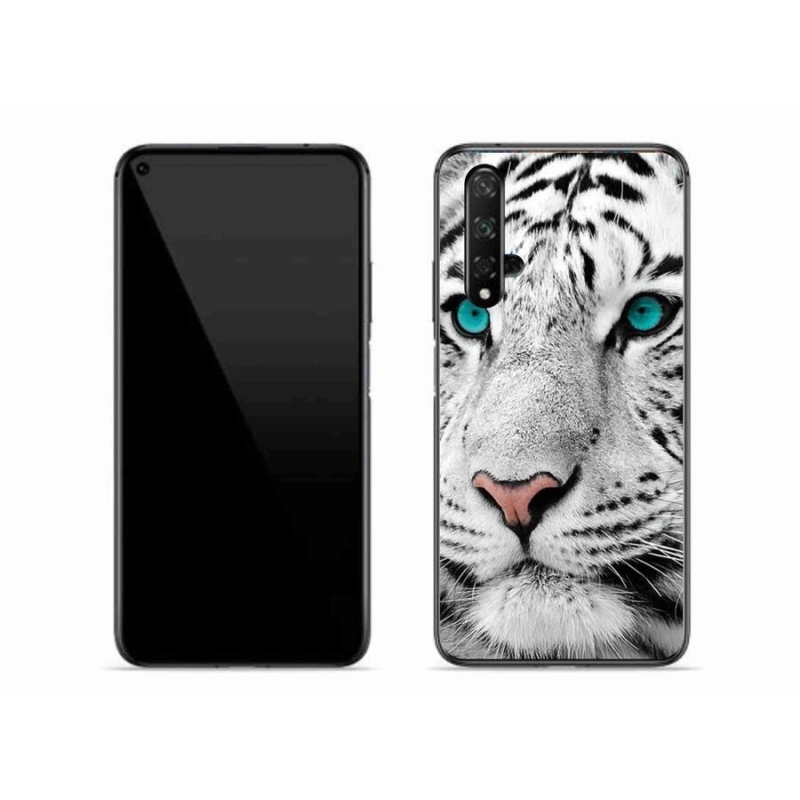 Gelový kryt mmCase na mobil Honor 20 - bílý tygr