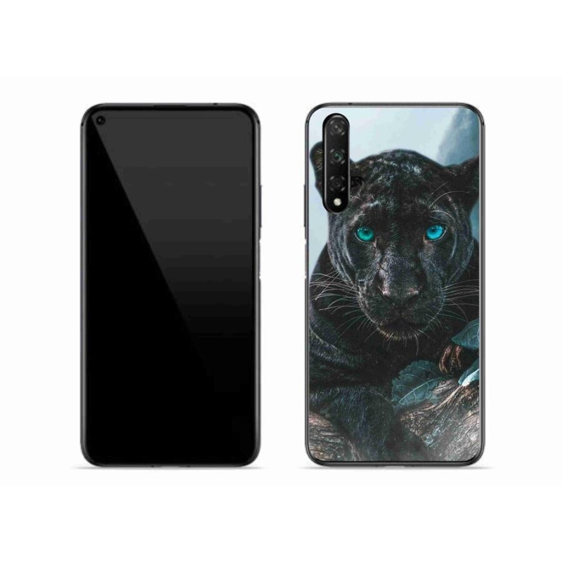 Gelový kryt mmCase na mobil Honor 20 - černý panter