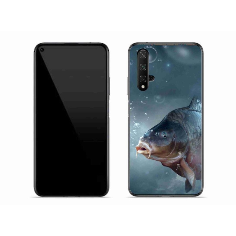 Gelový kryt mmCase na mobil Honor 20 - kapr a bublinky