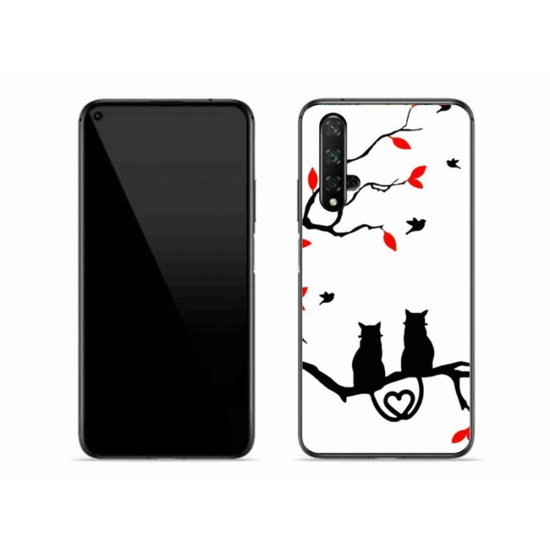 Gelový kryt mmCase na mobil Honor 20 - kočičí láska