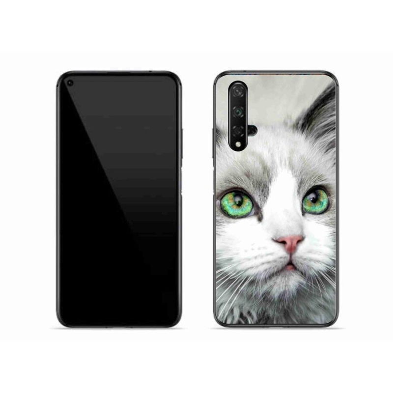 Gelový kryt mmCase na mobil Honor 20 - kočičí pohled
