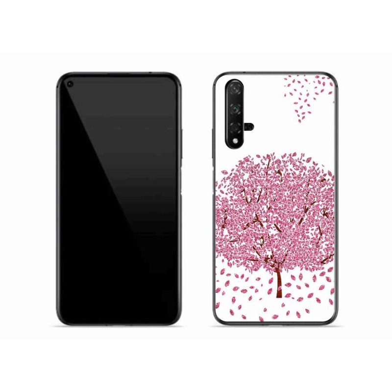 Gelový kryt mmCase na mobil Honor 20 - kreslený strom s listy