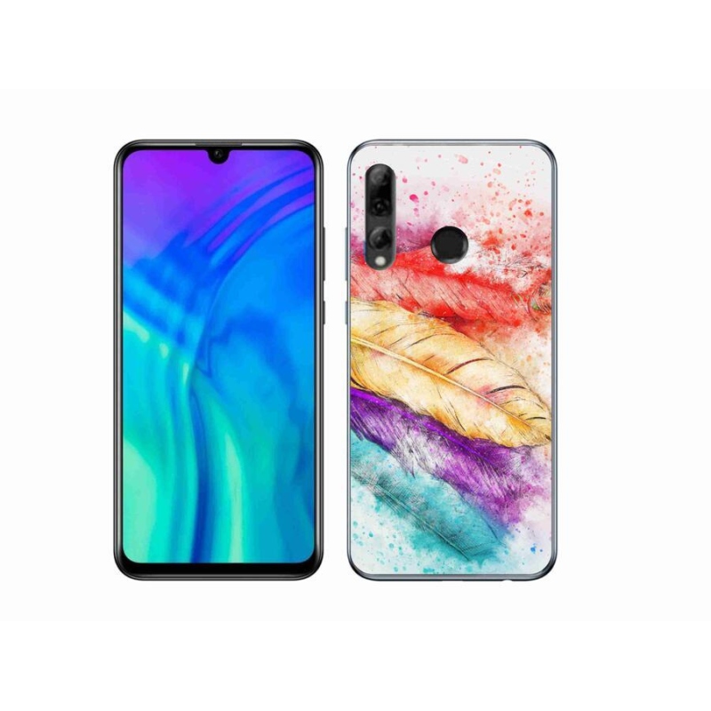 Gelový kryt mmCase na mobil Honor 20 Lite - barevné peří
