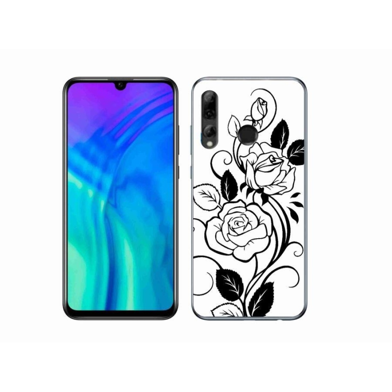 Gelový kryt mmCase na mobil Honor 20 Lite - černobílá růže