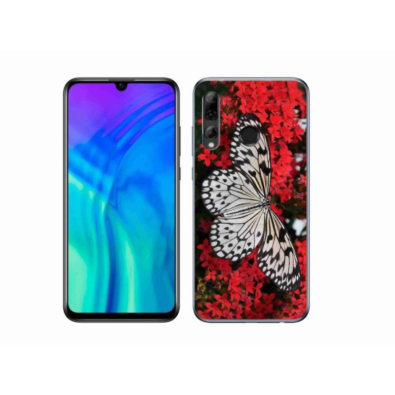 Gelový kryt mmCase na mobil Honor 20 Lite - černobílý motýl 1