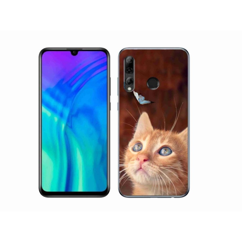 Gelový kryt mmCase na mobil Honor 20 Lite - motýl a kotě