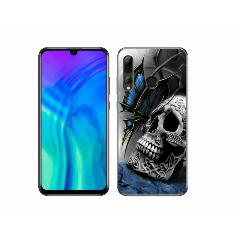 Gelový kryt mmCase na mobil Honor 20 Lite - motýl a lebka