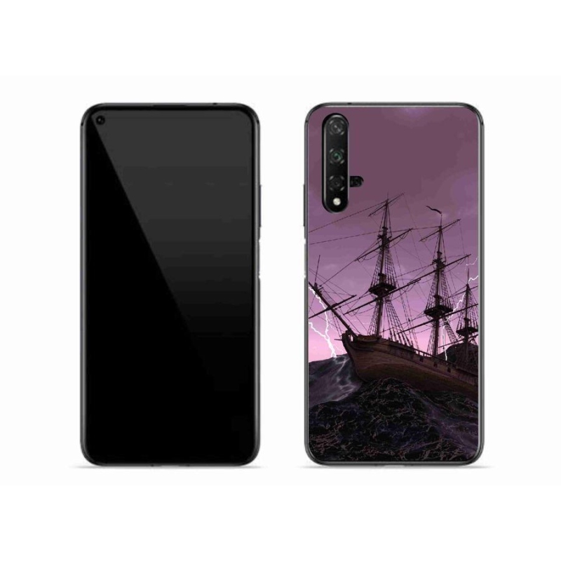 Gelový kryt mmCase na mobil Honor 20 - loď v bouři