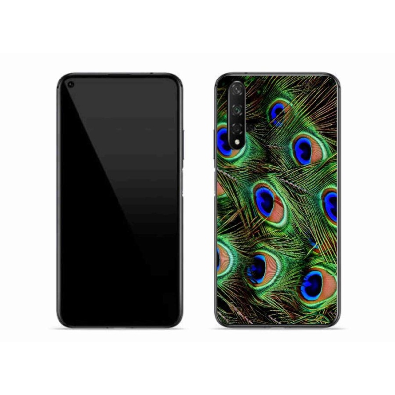 Gelový kryt mmCase na mobil Honor 20 - paví peří