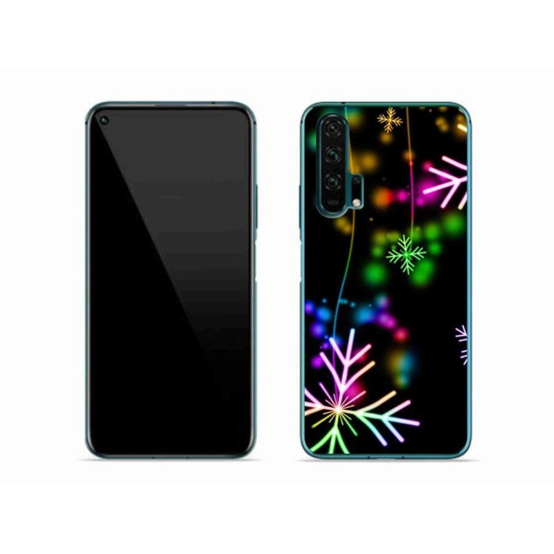 Gelový kryt mmCase na mobil Honor 20 Pro - barevné vločky