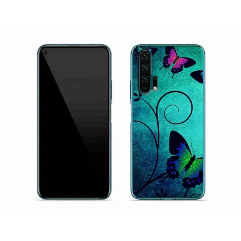 Gelový kryt mmCase na mobil Honor 20 Pro - barevní motýli