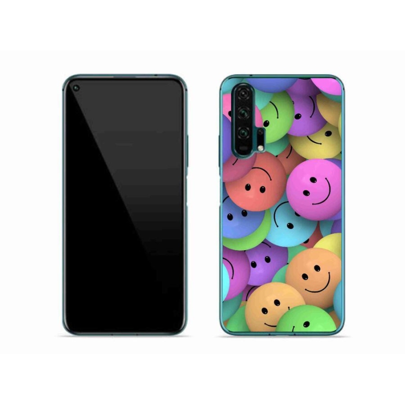 Gelový kryt mmCase na mobil Honor 20 Pro - barevní smajlíci