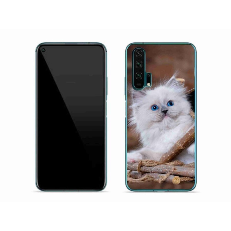 Gelový kryt mmCase na mobil Honor 20 Pro - bílé kotě