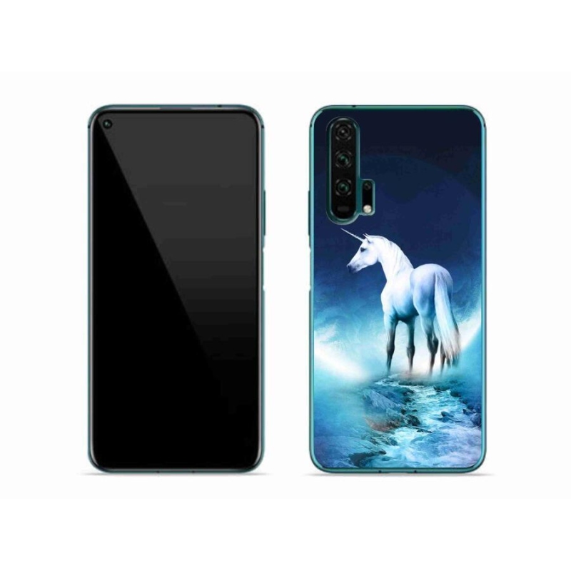 Gelový kryt mmCase na mobil Honor 20 Pro - bílý jednorožec